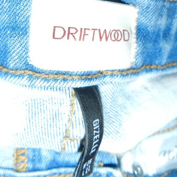 Driftwood Gizelle Girlfriend Skinny Embroidered Jeans  Light Wash NWT! - Picture 3 of 15